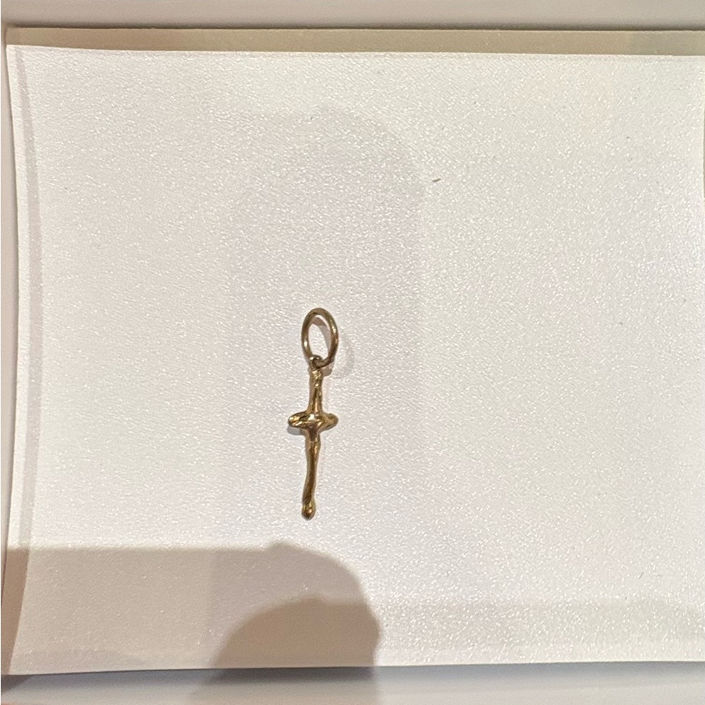 Waxing Poetic Gold Cross Pendant